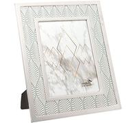 Marco de fotos de acero inoxidable con diseño de hoja de palmera, 6 x 8/15 x 20 cm