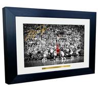 Marco de fotos de baloncesto firmado por Michael Jordan "The Last Shot" de 12 x 8 pulgadas, tamaño A4
