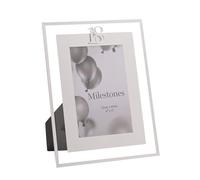 Marco de fotos de cumpleaños número 18 con borde de espejo de 18 x 4 pies, imagen independiente 7250