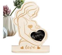 Marco De Fotos De Ecografía - Señal De Ultrasonido De Madera De 20 Cm, Decoración Moderna De Recuerdo Del Embarazo | Exhibición Para El Anuncio Guardería Del Bebé Regalo De Los Padres Que Esperan