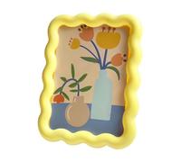 Marco de fotos de escritorio | Marco de fotos decorativo amarillo, adorno decorativo para exhibición de mesa, decoración del hogar para boda, dormitorio, escritorio, granja, habitación de los niños
