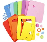 Marco de fotos de espuma EVA, tamaño exterior 13x18 cm, tamaño interior 7,7x12,8 cm, 10asstd