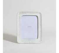 Marco de fotos de gres grabado y moteado gris 19x24 cm