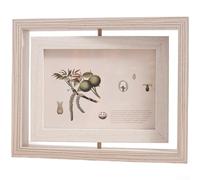 Marco de fotos de madera con función giratoria de 360 grados y pantalla de doble cara para dos fotos, adecuado para diseños verticales y horizontales (A)