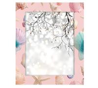 Marco de fotos de madera de 11 x 14 pulgadas, soporte para mesa y pared, marcos de fotos de madera, conchas marinas, estrella de mar, caballito de mar sobre rosa