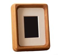 Marco de fotos de madera de haya con protección acrílica y carpintería de mortaja y espiga, apto para colgar en la pared o en la mesa, diseño de fácil cambio de fotos (7,6 cm)