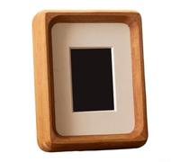 Marco de fotos de madera de haya maciza con cubierta acrílica transparente, opciones de montaje en pared y mesa, panel trasero con botones de resorte para cambios de fotos sin esfuerzo (3 pulgadas)