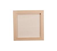 Marco de fotos de madera en blanco, kit de manualidades sin terminar para exhibición de arcilla y fotos, proyecto de arte, adorno de escritorio, tamaños a elegir (15 x 15 cm)