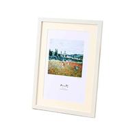 Marco de fotos de madera for escritorio, marco for póster con herrajes(White,8-inch (26.6x38))