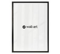 Marco de fotos de madera negro con soporte de pared premontado, marco de madera negro con cristal acrílico de 2 mm (24 x 30 cm)