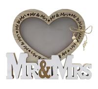 Marco de fotos de madera personalizable con corazón de amor para boda, muestra tu ocasión especial, añade elegancia a tu dormitorio, sala de estar, decoración del hogar