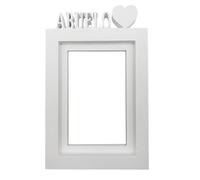 Marco de Fotos de Mesa o Pared / Modelo ''ABUELO'' / Tamaño del marco 20,5x13,5cm para Fotos de 10x15cm / Color blanco