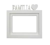 Marco de Fotos de Mesa o Pared / Modelo ''FAMILIA'' / Tamaño del marco 24x22,5cm para Fotos de 15x20cm / Color blanco