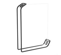 Marco de fotos de metal y acrílico de 6.7 x 4.72 pulgadas con cubierta transparente, soporte de caballete para visualización horizontal o vertical, dorado/negro/oro rosa (negro)