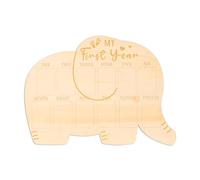 Marco de Fotos de Mi Primer Año, Madera Marco de Fotos de 12 Meses Marco de Fotos de Hitos del Bebé Forma de Elefante Regalo para Niños Niñas Bebé Recién Nacido Recuerdos de Mamá