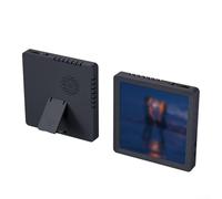 Marco de fotos de música personalizado grabable, imán magnético Bluetooth para nevera con soporte integrado, reproductor de sonido de álbum de fotos de bricolaje (gris oscuro)