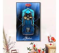 Marco de fotos de pared para coche Lego Technic Bugattl Chiron 42083, placa de pared, ideas de regalo, tablero de pared, marco de pared de juguete, souvenirs, coleccionables