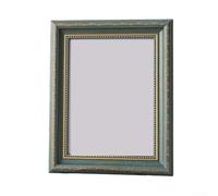 Marco de fotos de resina rústica para fotos de 14 pulgadas con opción de pared o escritorio, con elementos de diseño vintage atemporales (azul 2)