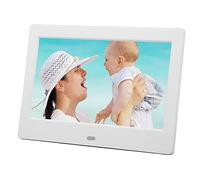 Marco de Fotos de Vídeo IPS de 7 Pulgadas, Pantalla LCD HD, Conexión WiFi, Altavoz Incorporado, Apariencia Exquisita, Control Remoto, Reloj y Calendario, Expansión de Interfaz