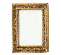 Marco de fotos decorativo de resina con tallado de estilo vintage, adecuado para fotos de 6 pulgadas, diseñado para un fácil intercambio de fotos y mejorar la estética de la habitación