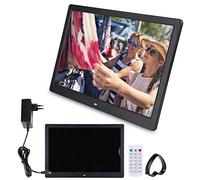 Marco de Fotos Digital, 15,4 Pulgadas, 1280 x 800 HD, Digital, ¨¢lbum Despertador, Mando a Distancia, Compatible con