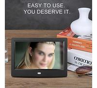 Marco DE Fotos Digital 7 HD Pantalla LED Reloj Despertador DE PELÍCULA para LA DECORACIÓN DE LA Oficina EN EL HOGAR (Enchufe de la UE)