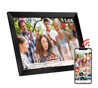 Marco de Fotos Digital Atlantis 10 Pulgadas WiFi, Pantalla táctil, comparte Tus Fotos y vídeos a través de la aplicación, Marco de Fotos Digital rotación automática, Reloj y Tiempo, Memoria 1GB RAM +
