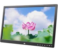 Marco de fotos digital con botón táctil de 17 pulgadas, álbum electrónico HDMI HD 1080P para colgar en la pared, reproductor de publicidad de video, reproductor de video HD, blanco y negro (Schwarz)