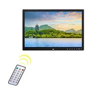 Marco de Fotos Digital con botón táctil Frontal de 17 Pulgadas Álbum de Fotos electrónico HDMI HD Receptor de Control Remoto por Infrarrojos Blanco Negro Marco de Fotos Digital