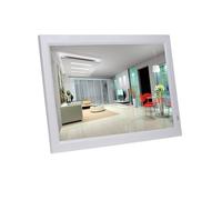 Marco de Fotos Digital con Pantalla LED de 22/24 Pulgadas, Reproductor de vídeo de Alta definición, Escritorio/Montaje en Pared, con Control Remoto.(White,22-Inch)