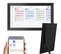 Marco de Fotos Digital de 10,1/15,6/21,5 Pulgadas, Calendario Digital con Marco de Fotos en la Nube, Agenda Familiar y Galería de Arte, Restauración Inteligente Impulsada por IA Black 10.1-Inch