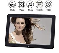 Marco de Fotos Digital de 12 Pulgadas, Pantalla LED de Alta resolución 1280 * 800 Reproductor de Medios publicitarios Altavoz Integrado, Compatible con Reloj de Tarjeta SD USB y función de calendari