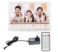 Marco de Fotos Digital de 13 Pulgadas, 1080P HD Portátil Portátil Mouvie Playera Álbum de Alta Resolución con Control Remoto Soporte Música/Video/Reloj Despertador, etc. (Estándar Europeo AC110-240V)