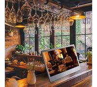 Marco de Fotos Digital de 17,1 Pulgadas, Pantalla IPS, Reproductor de vídeo Musical, Calendario, Despertador con Control Remoto, Adecuado para Varios escenarios