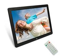 Marco de fotos digital de 20 pulgadas, pantalla IPS de 1920 x 1080, marco de fotos digital con control remoto y sensor de movimiento, brillo ajustable, encendido y apagado, soporte de música de fondo