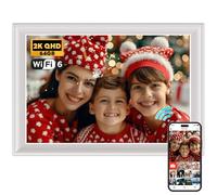 Marco de fotos digital de 64 GB 2K, marco de fotos digital WiFi6, 100% sRGB de 10.5 pulgadas, pantalla táctil FHD IPS de 1920 x 1280, comparte fotos y videos a través de la aplicación Frameo, extiende