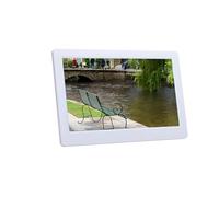 Marco de Fotos Digital de Alta definición de 10,1 Pulgadas, máquina de Publicidad de álbumes de Fotos electrónicos, Compatible con vídeo, imágenes, Blanco/Negro(White)