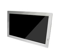Marco de fotos digital de alta definición de 23,5/24 pulgadas, máquina publicitaria electrónica para montaje en pared, pantalla IPS, resolución 1920 * 1080, con sensor de cuerpo humano (blanco)