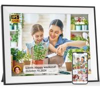 Marco de fotos digital extra grande con pantalla digital - Marco digital WiFi de 32 GB, HD 1080P, pantalla táctil, comparte fácilmente fotos de video a través de correo electrónico de aplicación,
