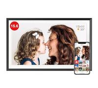 Marco de fotos digital Frameo de 15,6 pulgadas para madres trabajadoras, no te pierdas ni un momento, pantalla táctil FHD, vídeo con sonido, 32 GB