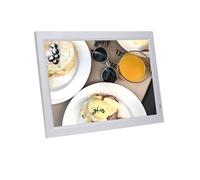 Marco de Fotos Digital Full HD 1080P de 22/24 Pulgadas; Admite reproducción en Bucle de vídeo, imágenes y Calendario; Montable en Pared.(White,22-Inch)