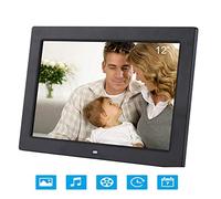 Marco de Fotos Digital HD de 12 Pulgadas, Reproductor Multimedia publicitario con una Alta definición de 1280 y Tiempos; 800 (16:10) Pantalla LCD Compatible con Reloj y función de Calendario, Regalo
