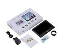 Marco de Fotos Digital HD Pantalla IPS Reproductor Multifuncional Imágenes Películas y Música Calendario Reloj Alarma Compatible con Almacenamiento 32GB Salida Audio Estéreo
