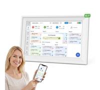 Marco de fotos digital inteligente de 10.1 pulgadas, pantalla táctil WiFi, mejora de fotos con IA, horario familiar y planificador de comidas, modo galería de arte, envía bendiciones de forma remota