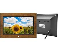 Marco de Fotos Digital, Marco de Fotos Digital de 10 Pulgadas con Soporte, Memoria del Sistema 1024 × 600 16 MB, Reloj Musical con Imagen de Soporte, Reloj Despertador, Calendario perpetuo (Negro)