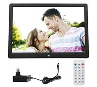 Marco de Fotos Digital, Marco de Fotos Digital, Sensor de Detección de Movimiento para Calendario, Reproducción de Video, Reproducción de Imágenes, Reloj Despertador(Negro)