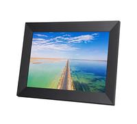 Marco de Fotos Digital, Marco de Fotos Electrónico con Pantalla Táctil Alta Resolución Título Personalizable 100-240V Montaje en Pared (Enchufe Europeo)