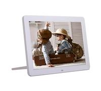 Marco De Fotos Digital Pantalla Ancha 12 ", Álbum 1280 * 800, Electrónico con Control Remoto For Regalo Amigos Easy Share Moments(White)