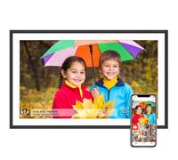 Marco de fotos digital SSA WiFi, marco de fotos digital de 15.6 pulgadas con visualización táctil IPS FHD de 1920 x 1080, tarjeta SD/unidad USB, rotación automática, fácil de compartir fotos/videos a