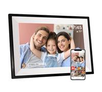 Marco de fotos digital WiFi, 32 GB de almacenamiento, rotación automática, comparte fotos y videos al instante a través de la aplicación del teléfono